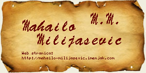 Mahailo Milijašević vizit kartica